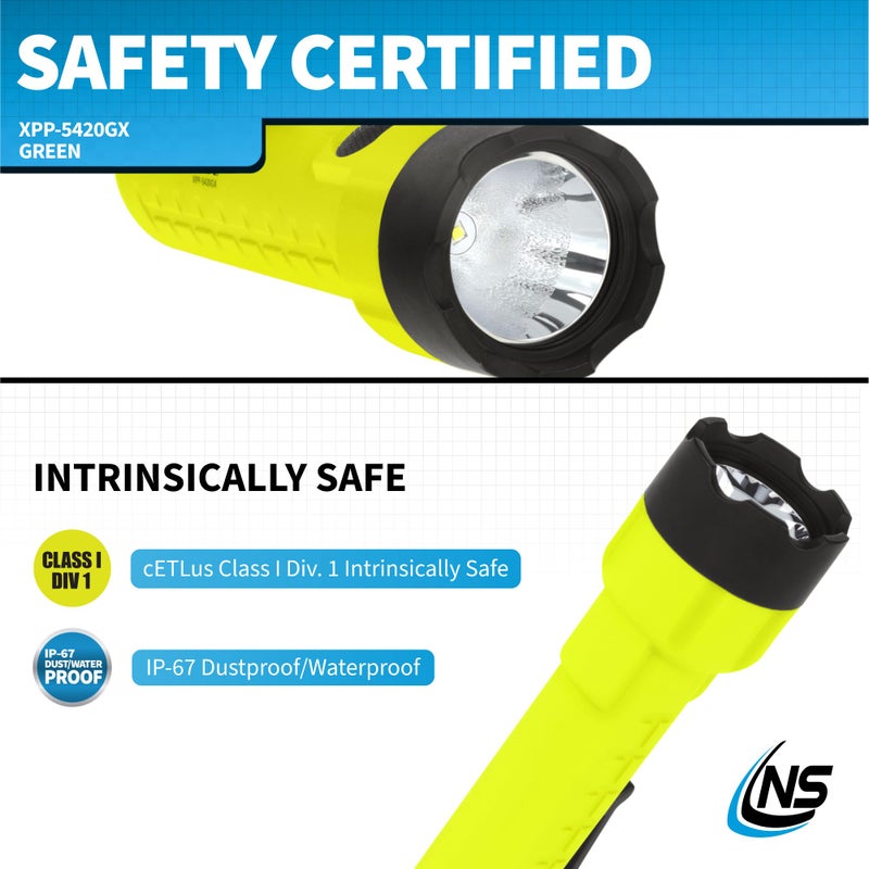 Nightstick XPP-5420GX UL913 Intrinsically Safe Flashlight, Green/Black - Image 5